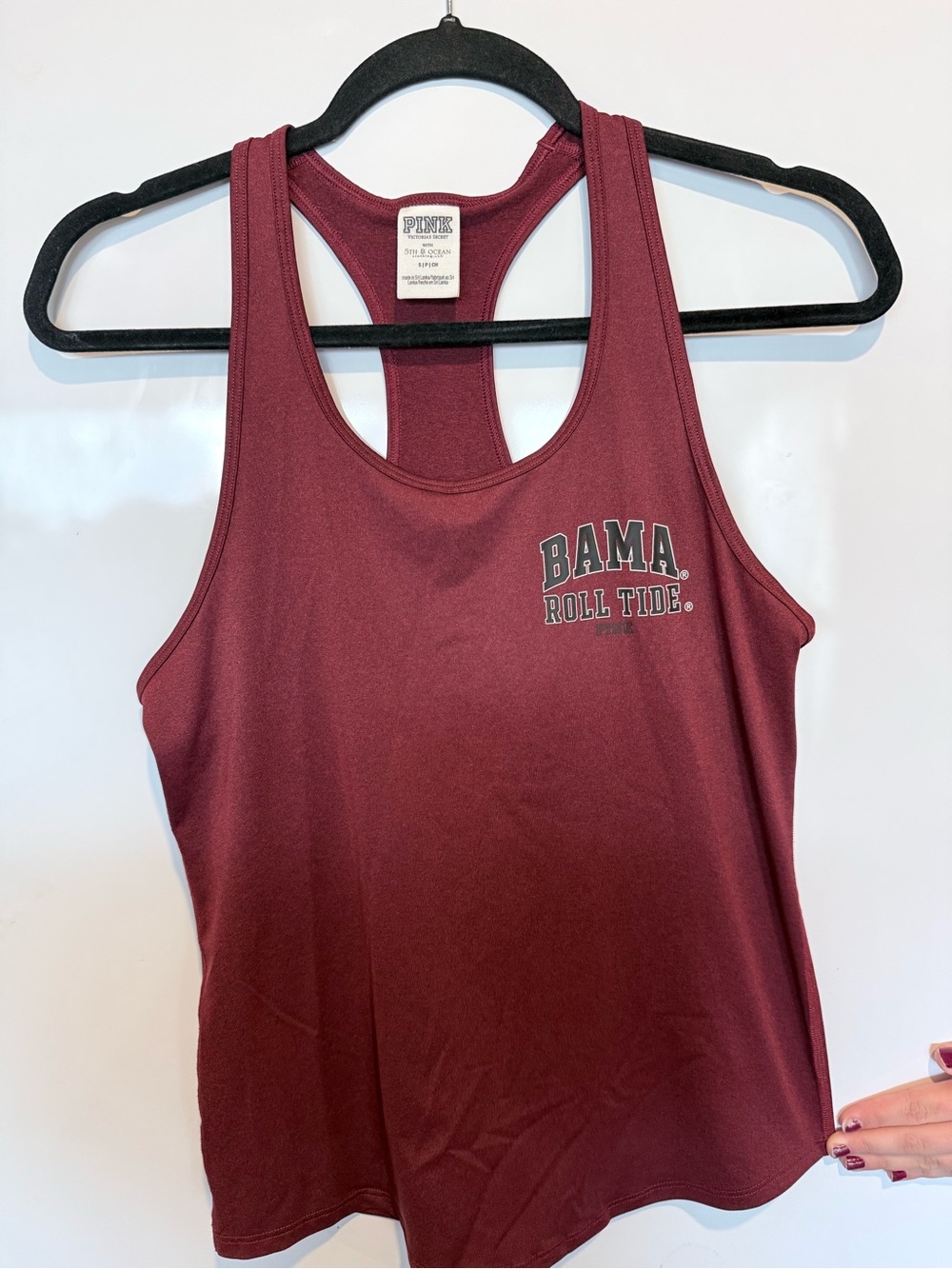 PINK Victoria's Secret Maroon Bama Roll Tide Racerback Tank